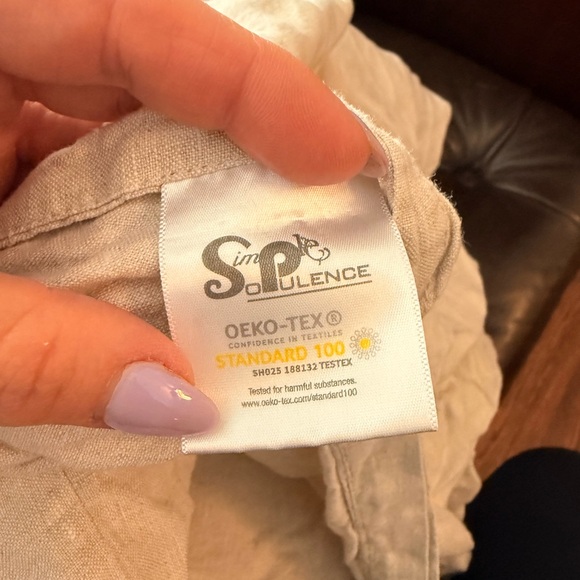 Linen King Size Natural Linen Duvet Cover - Soft Natural - Picture 2 of 3